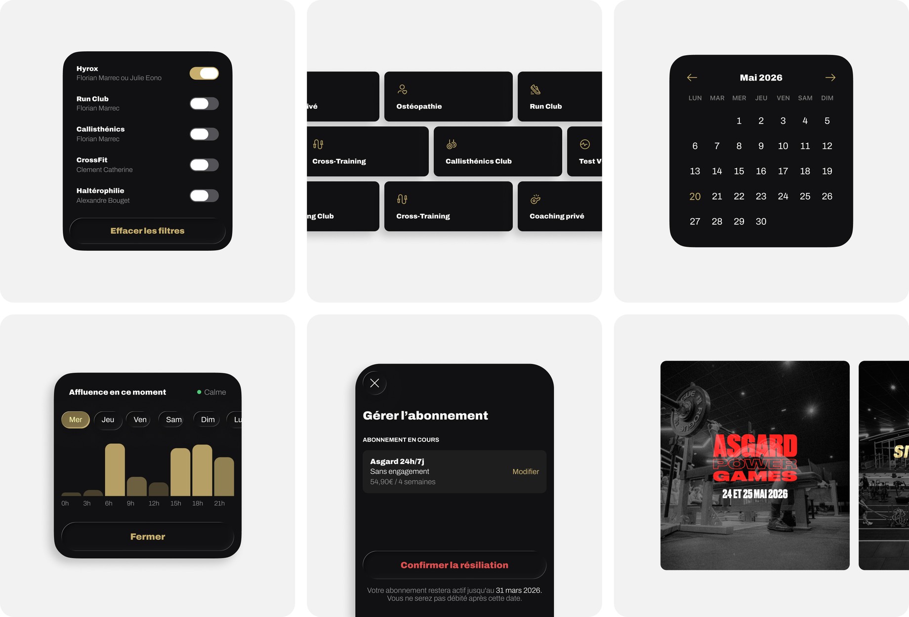 Asgard — subscription actions, the services catalogue priced in credits or euros, and self-serve subscription management